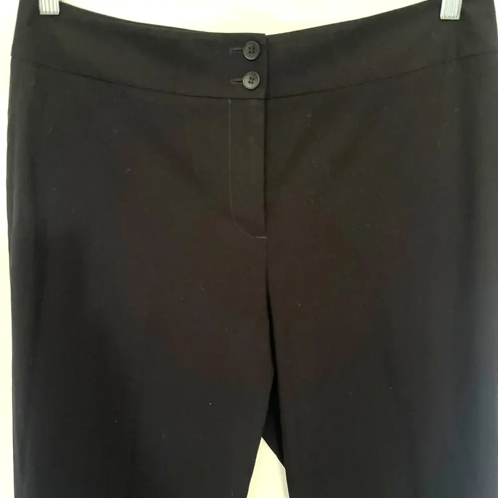 Talbots Heritage Crop Dress Womens Pants 10 Preppy Quiet Luxury Corpcore Black - Picture 3 of 10